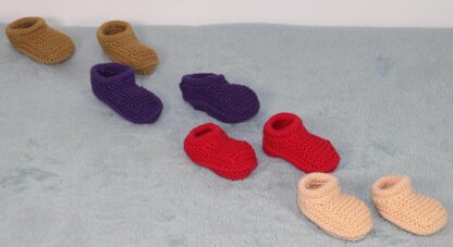 Baby Simple Aran Circular Slippers