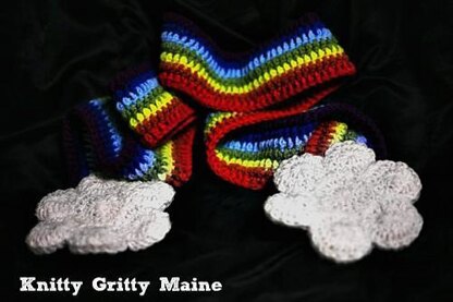 Rainbow with Clouds Scarf