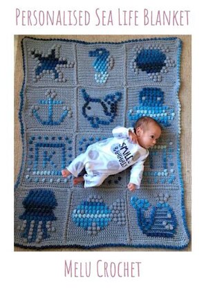 Personalised Sea Life Blanket by Melu Crochet