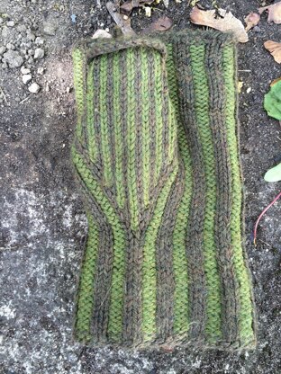 Vertical Stripe Mitts