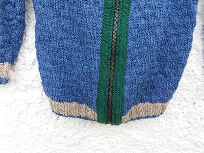 CARLA RUSTIC CARDIGAN, a zipped cardigan in linen/cotton