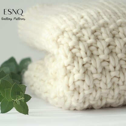 Chunky sweater Frosty in Moss stitch (cm)