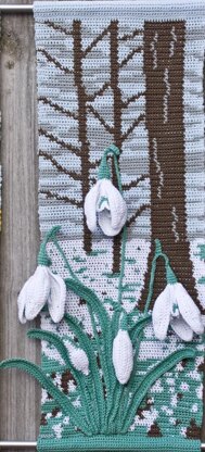 Wandbehänge „Vier Jahreszeiten" - Schneeglöckchen