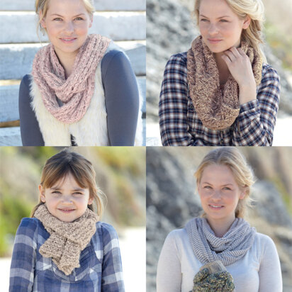 Scarves, Mittens and Snood in Sirdar Freya - 9885 - Downloadable PDF