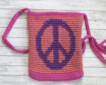 Peace Sign Crossbody Bag