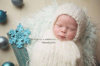 Newborn Bonnet and Swaddle Sack Cocoon