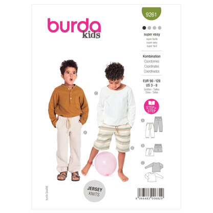 Burda Style Kids Trousers/Pants / Top B9261 - Paper Pattern, Size 98 - 128