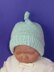 Baby Garter Stitch Topknot Beanie Hat