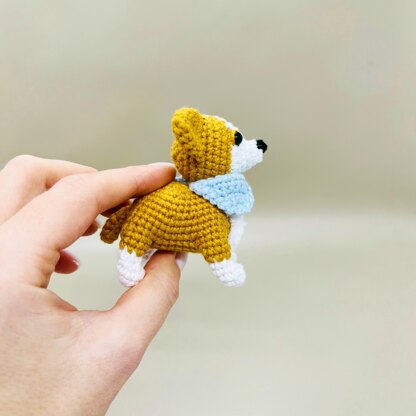 Crochet dog, amigurumi dog, amigurumi corgi dog