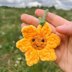 Crochet flower plush keychain pattern, easy begginner friendly tutorial