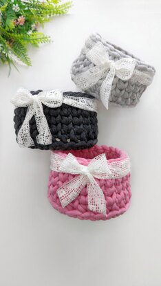 Crochet basket 2 in 1 pattern, beginner crochet basket pattern