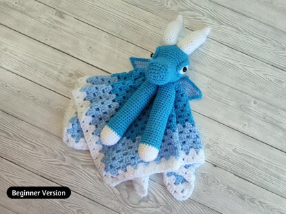 Blizzard The Ice Dragon Baby Lovey Blanket