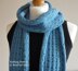 Blue Rib & Lace Scarf