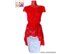 Red lace suit - top, skirt, peplum