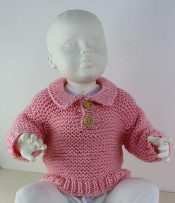 Baby Chunky Garter Stitch Collar Sweater