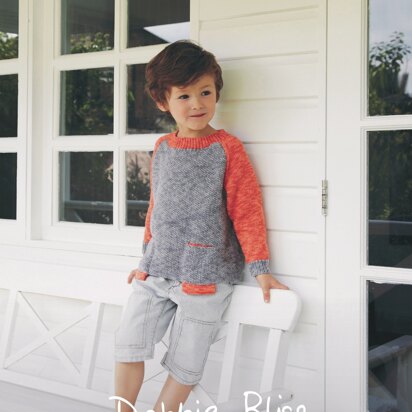 "Zander Raglan" - Raglan Knitting Pattern in Debbie Bliss Baby Cashmerino Tonals - DBS077