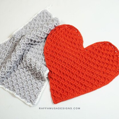 Waffle Heart Dishcloth