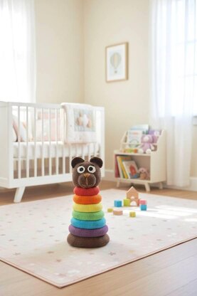 Rainbow Bear stacking rings toy