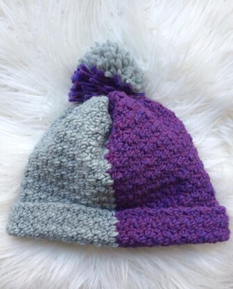 Color Block Slouchy Hat