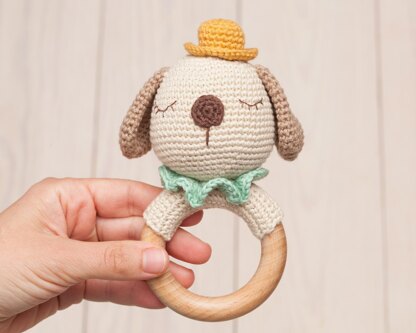 Dog rattle amigurumi