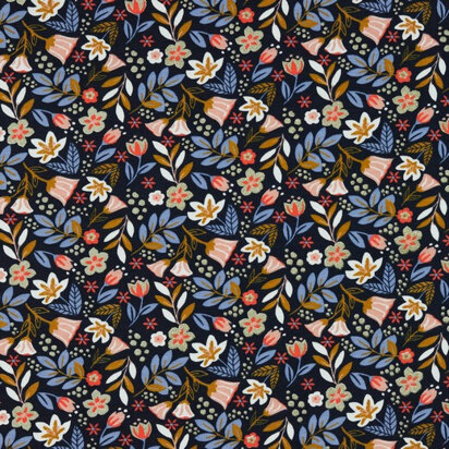 Poppy Fabrics - Glitter Flowers 2 Jersey