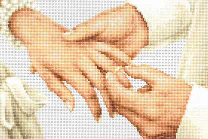 Luca-S Forever Wedding Ring Cross Stitch Kit - 20.5cm x 13.5cm