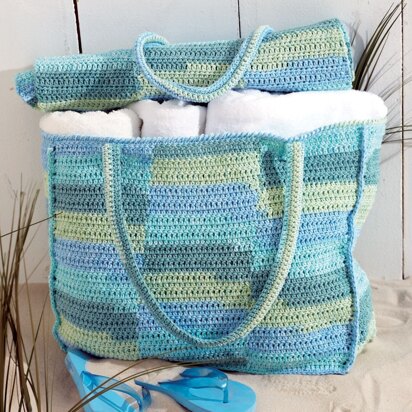 Beach Bag & Mat in Lily Sugar 'n Cream Stripes