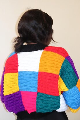 Cheerful crochet Patchwork Cardigan