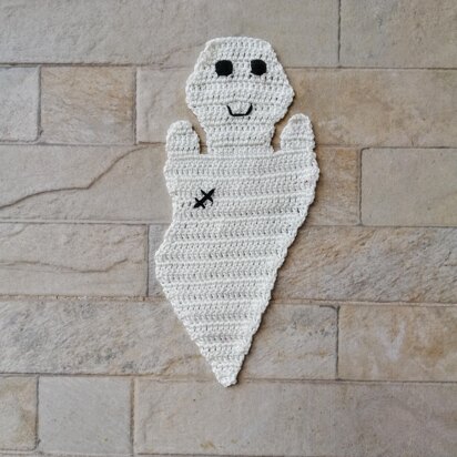 Crochet Halloween ghost applique