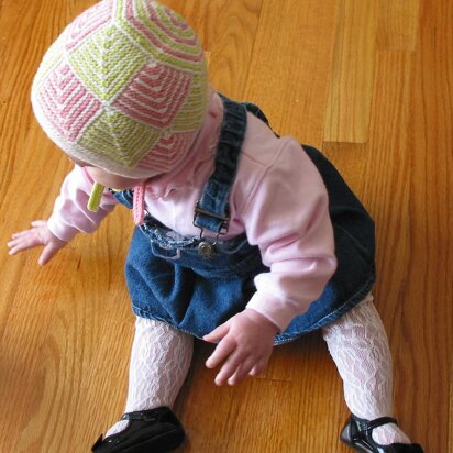 Domino Baby Bonnet 160 - knitting pattern