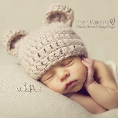 Baby Bear Hat Crochet Pattern 214