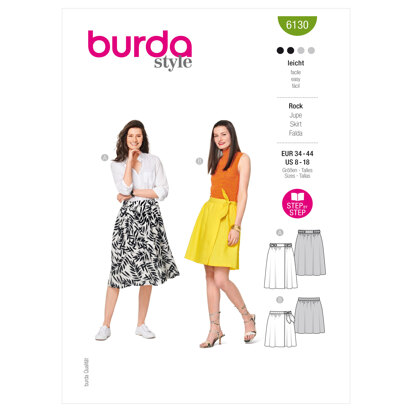 Burda Style Misses' Skirt B6130 - Paper Pattern, Size 8-18