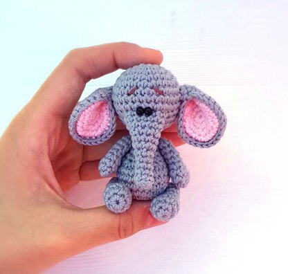 Crochet miniature elephant pattern PDF