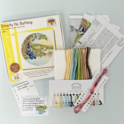 Bothy Threads Strictly No Bathing Cross Stitch Kit - 29 x 30cm