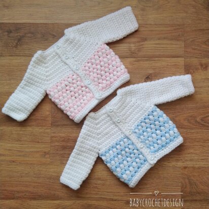 Baby puff stitch Cardigan