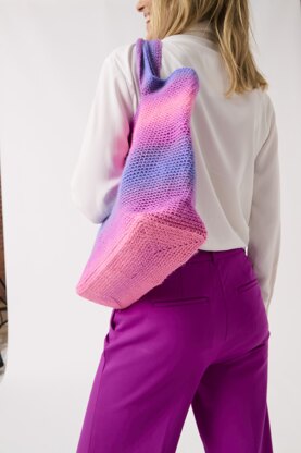 Totally Crochet Tote in Sirdar Jewelspun Ombre - Downloadable PDF