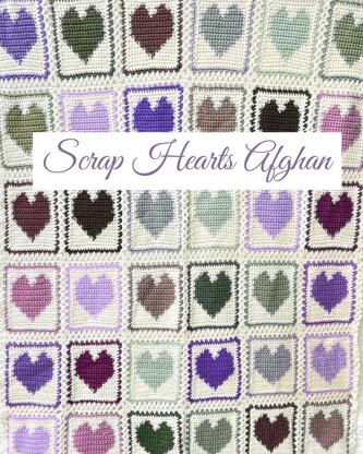 Scrap Hearts Afghan Crochet Pattern