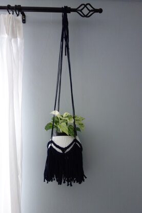 Fringe Skirted Pot Hanger