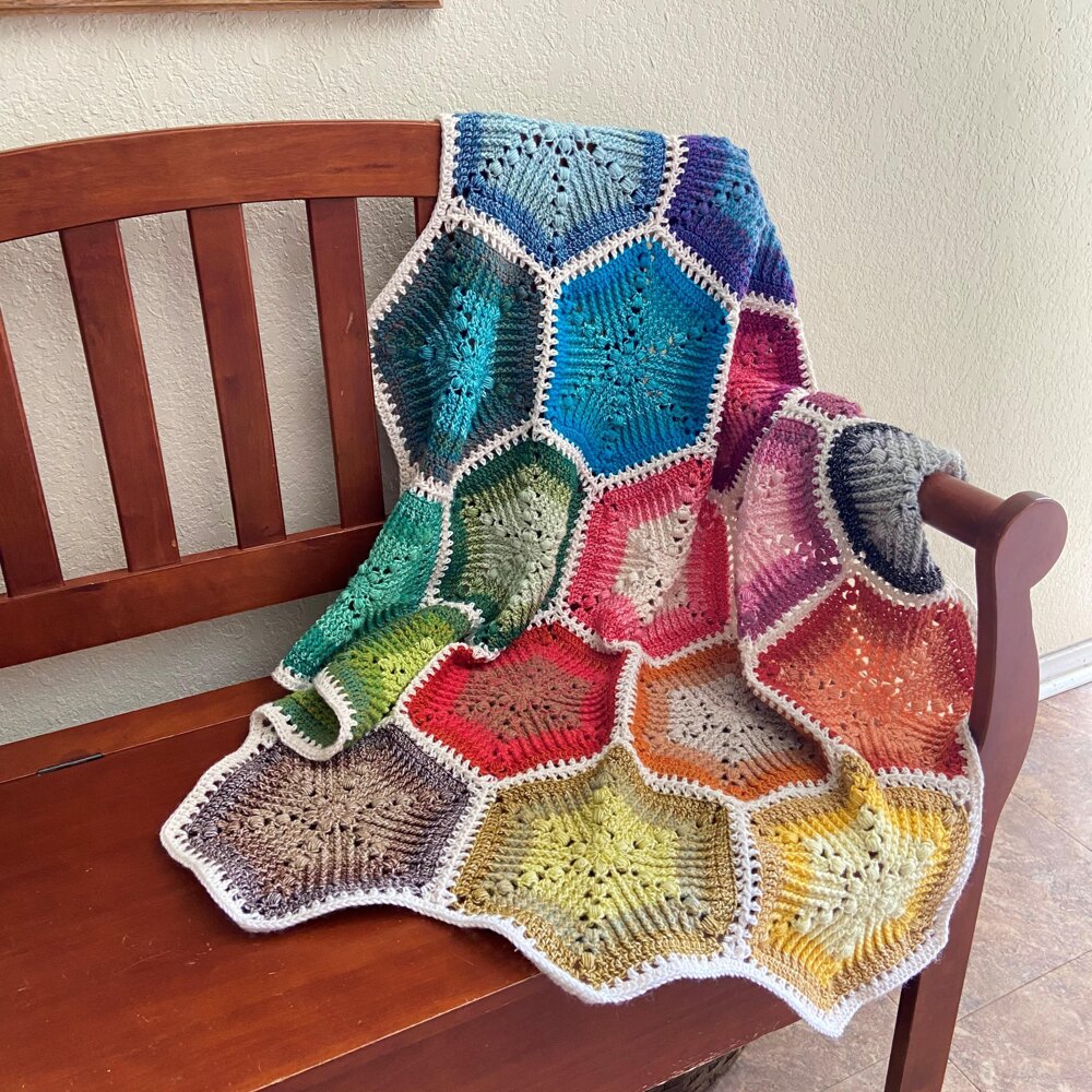 Yarn and Colors Flower Hexagon Blanket Crochet Kit 