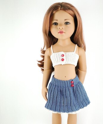 GOTZ 18/19" Doll Brenda Top and Skirt Set