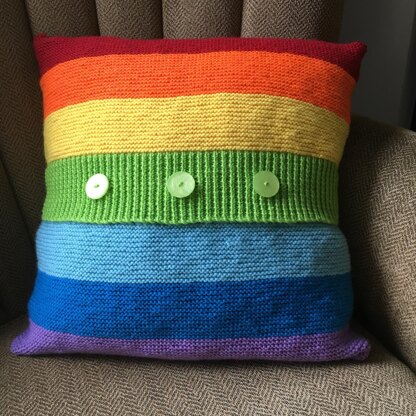 Rainbow pillow cover in 3 sizes