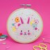 The Make Arcade Mini Printed Embroidery Kit - Bunny - 4in