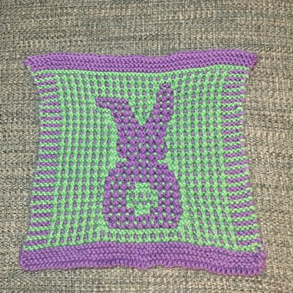 Mosaic Bunny Butt Dishcloth