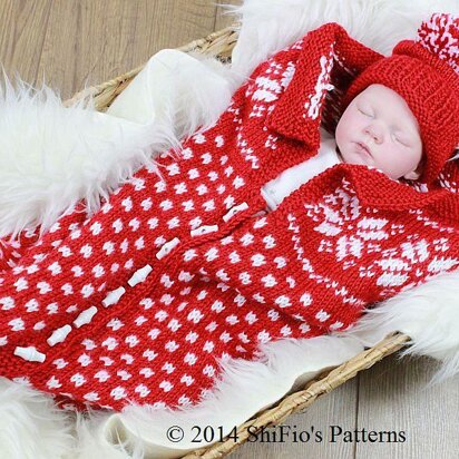 Snowflake Cocoon Knitting Pattern #297 - knitting pattern
