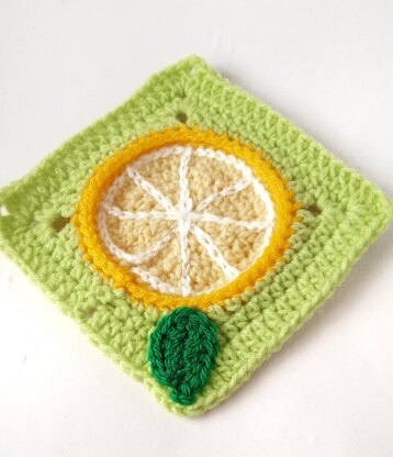 Lemon Granny Square Crochet pattern by CroCreate