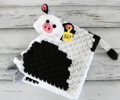 Cow blanket knitting online pattern