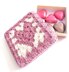 Granny square heart gift box cover