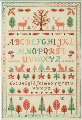 Anchor Autumn Forest Sampler Cross Stitch Kit - 43 x 29 cm