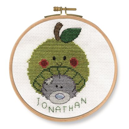 DMC Me To You - Tatty Teddy & Tiny Tatty Teddy - Apple Beanie (with 5" hoop) - 12.5cm