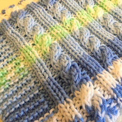 Aran Cable Baby Blanket